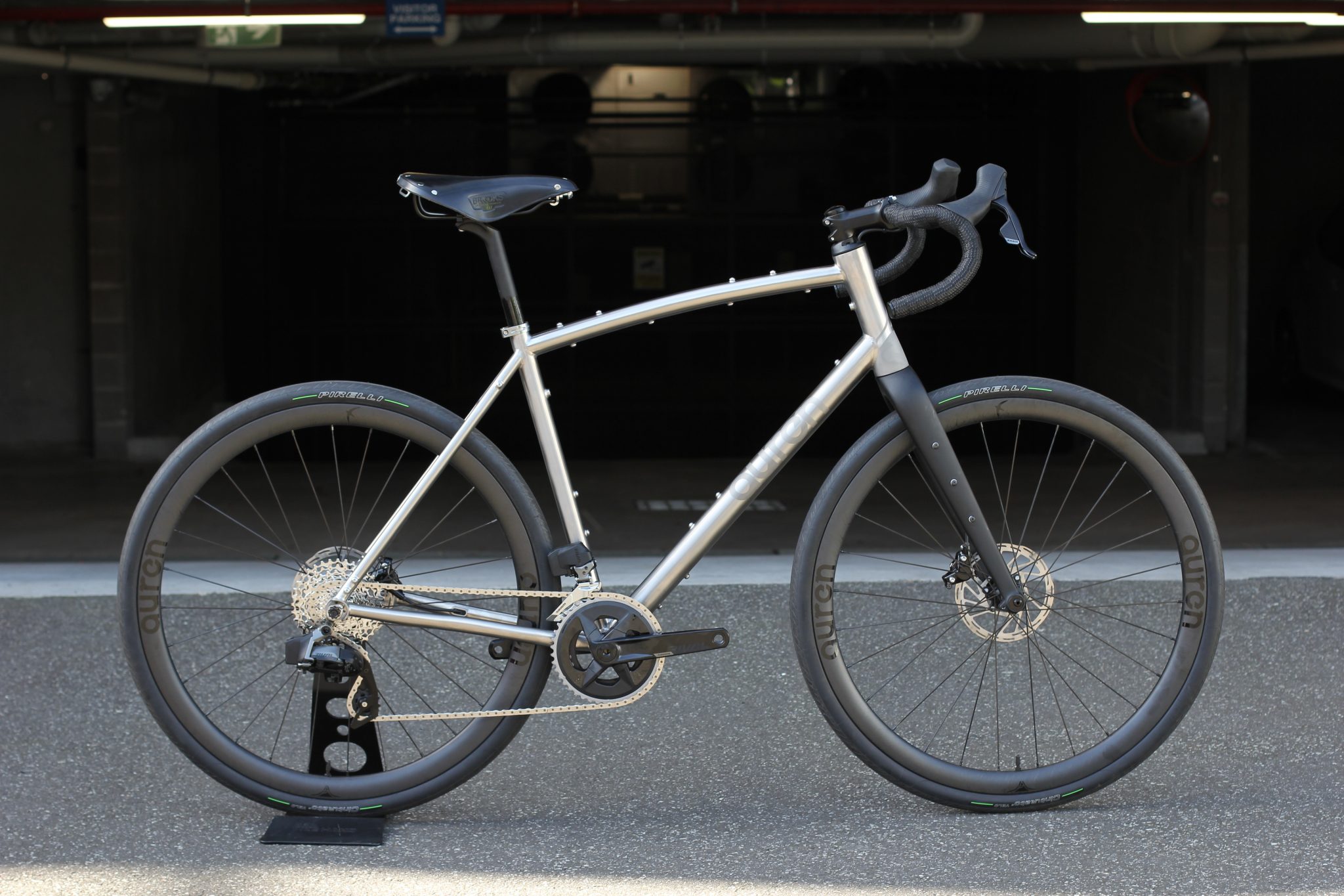 Auren titanium all-road bike with SRAM Rival AXS 2x