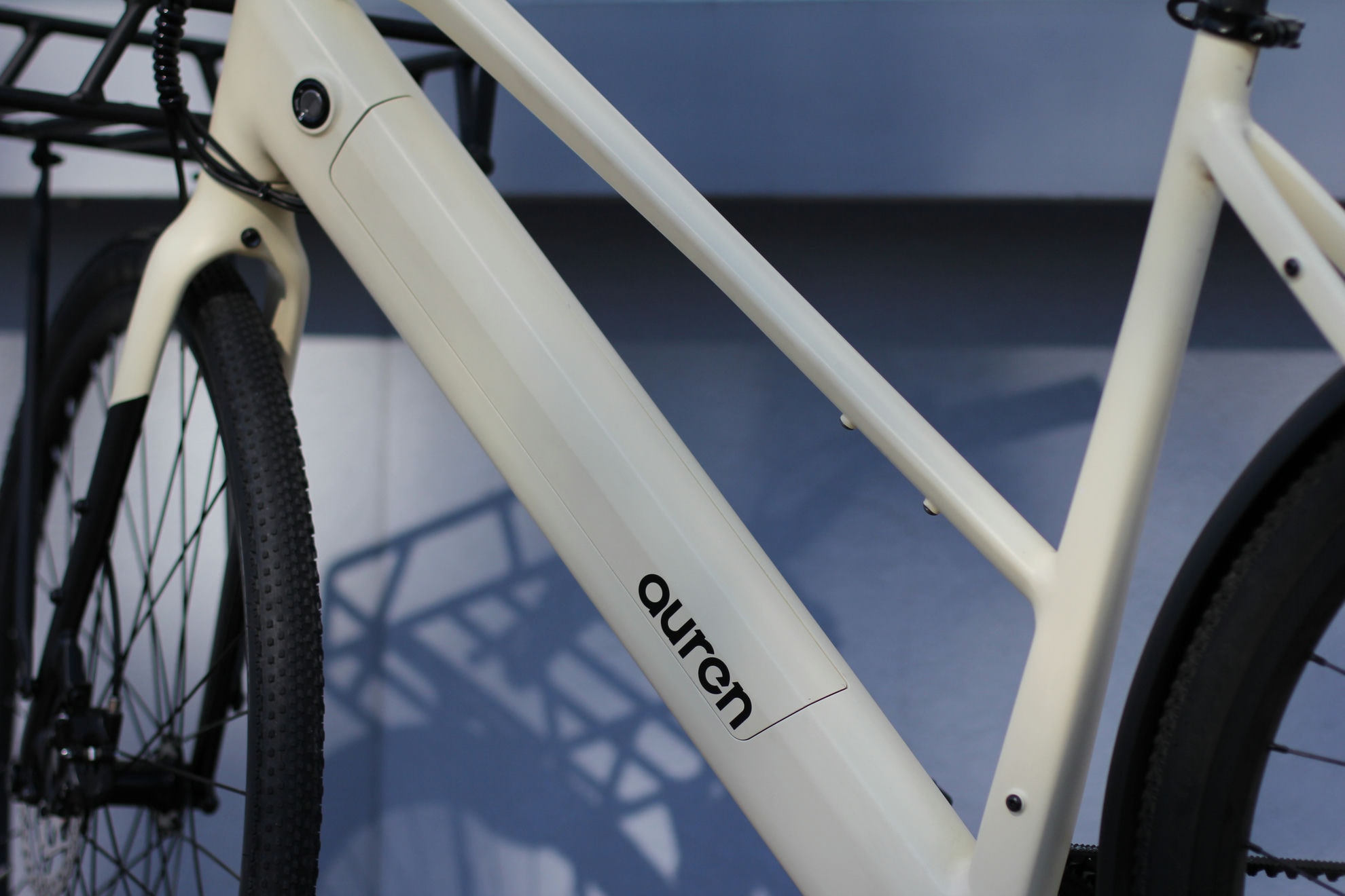 Close-up of the EV5's hydroformed alloy frame