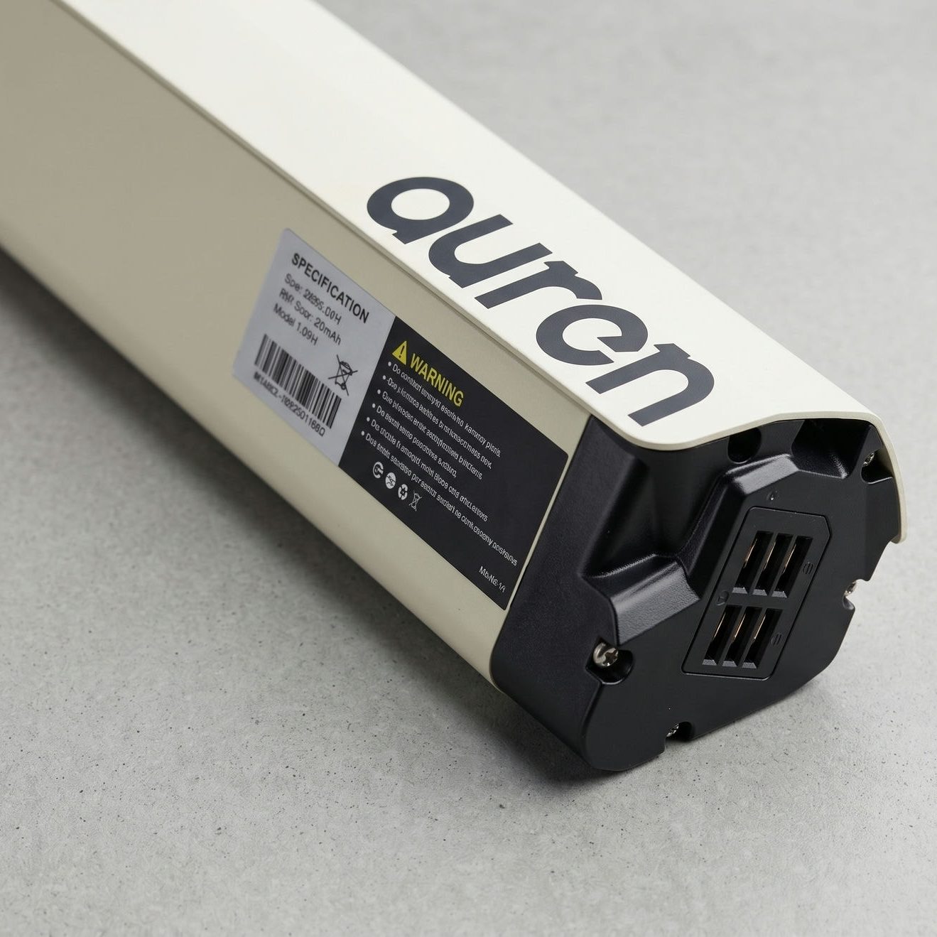 The EV5's removable Samsung battery pack and terminals